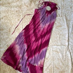 NWT Echo Beach 100% silk rye dye coverup